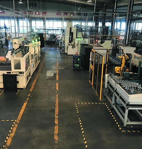 Cylindrical shell production line
